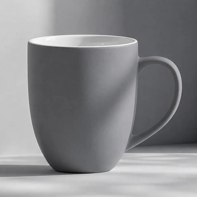 Кружка с покрытием soft-touch “Tulip Gum”, средне-серый NEW Cool gray 7C