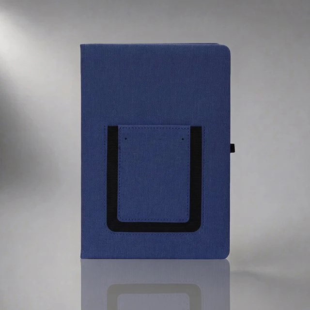 Блокнот "Pocket" 140*205 мм с карманом для телефона, синий