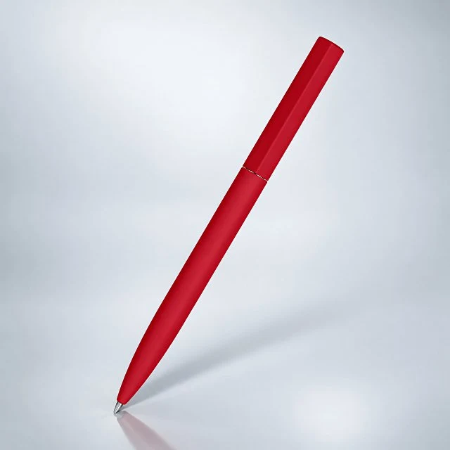 Шариковая металлическая ручка "Minimalist" софт-тач, красный