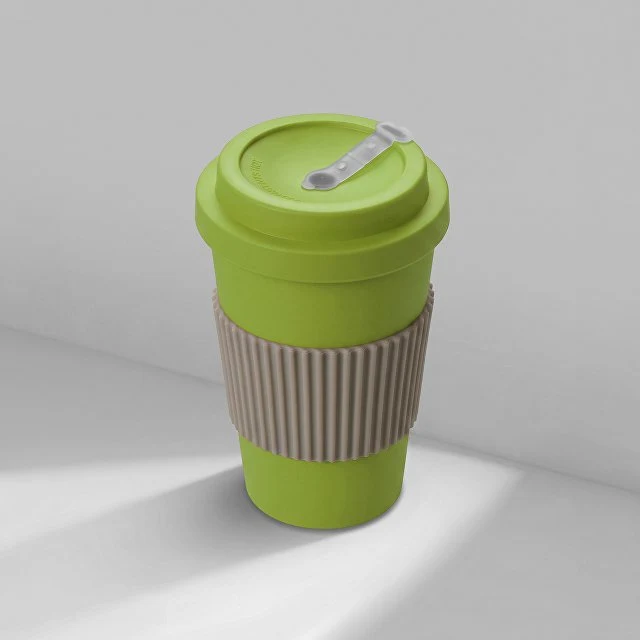 Термокружка "Muffin" из натуральных волокон, зеленое яблоко
