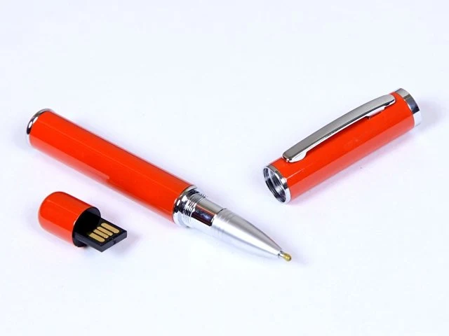 USB-флешка на 32 Гб в виде ручки с мини чипом, оранжевый
