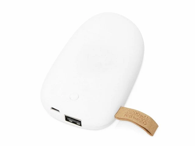 Внешний аккумулятор в форме камня «Stone», 5200 mAh, белый (Р)