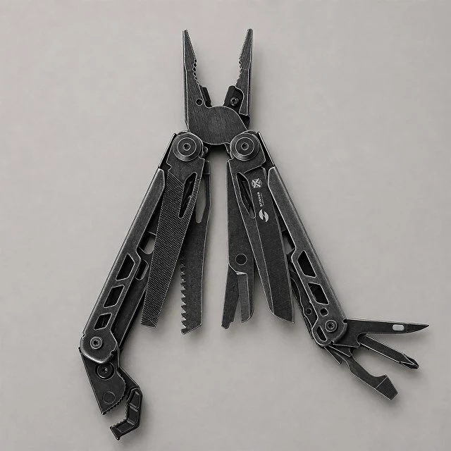 Мультитул Stinger, 116 х 25 мм, 16 функций, сталь, стоунвош, в картонной коробке, в комплекте нейлоновый чехол