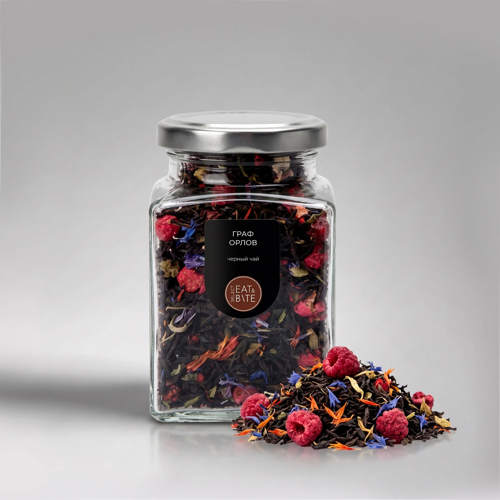 Чай черный, серия "Bouquet", граф Орлов, стеклянная банка