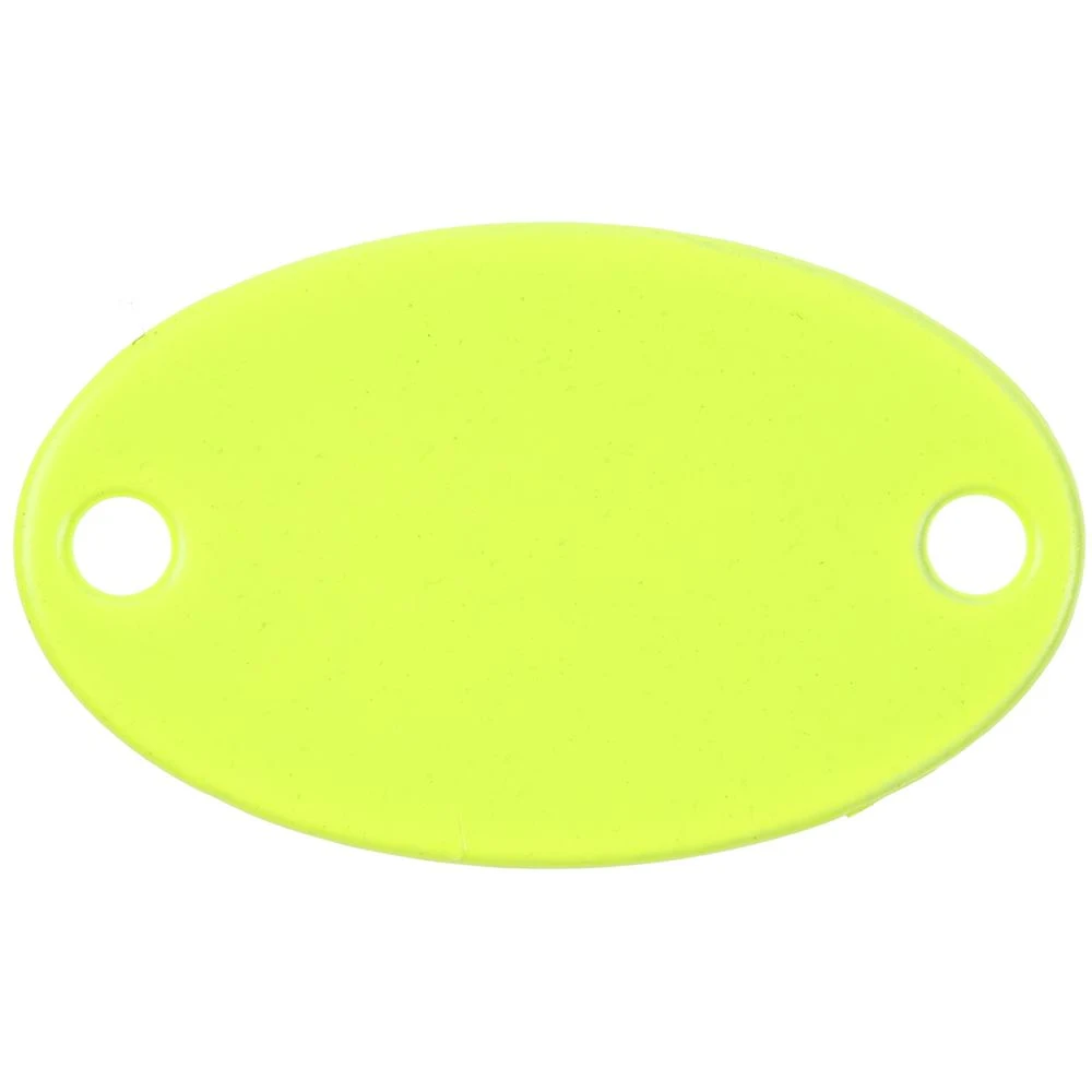 Шильдик металлический Alfa Oval, желтый неон