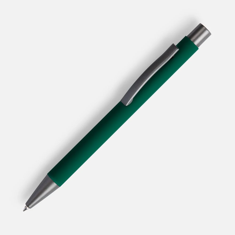 Ручка шариковая Atento Soft Touch, зеленая