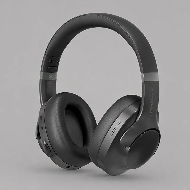 Беспроводные накладные наушники Stereo Ultra ANC, BT 5.4, ANC/ENC, 500мАч, черный, Deppa