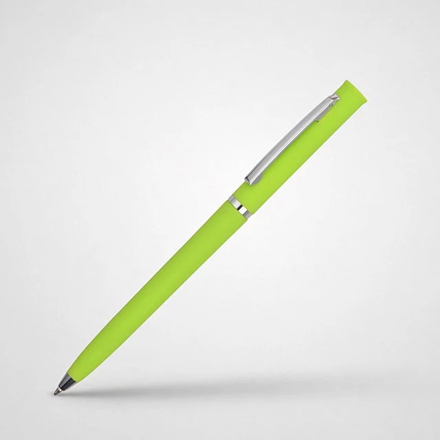 Ручка шариковая "Navi" soft-touch, зеленое яблоко