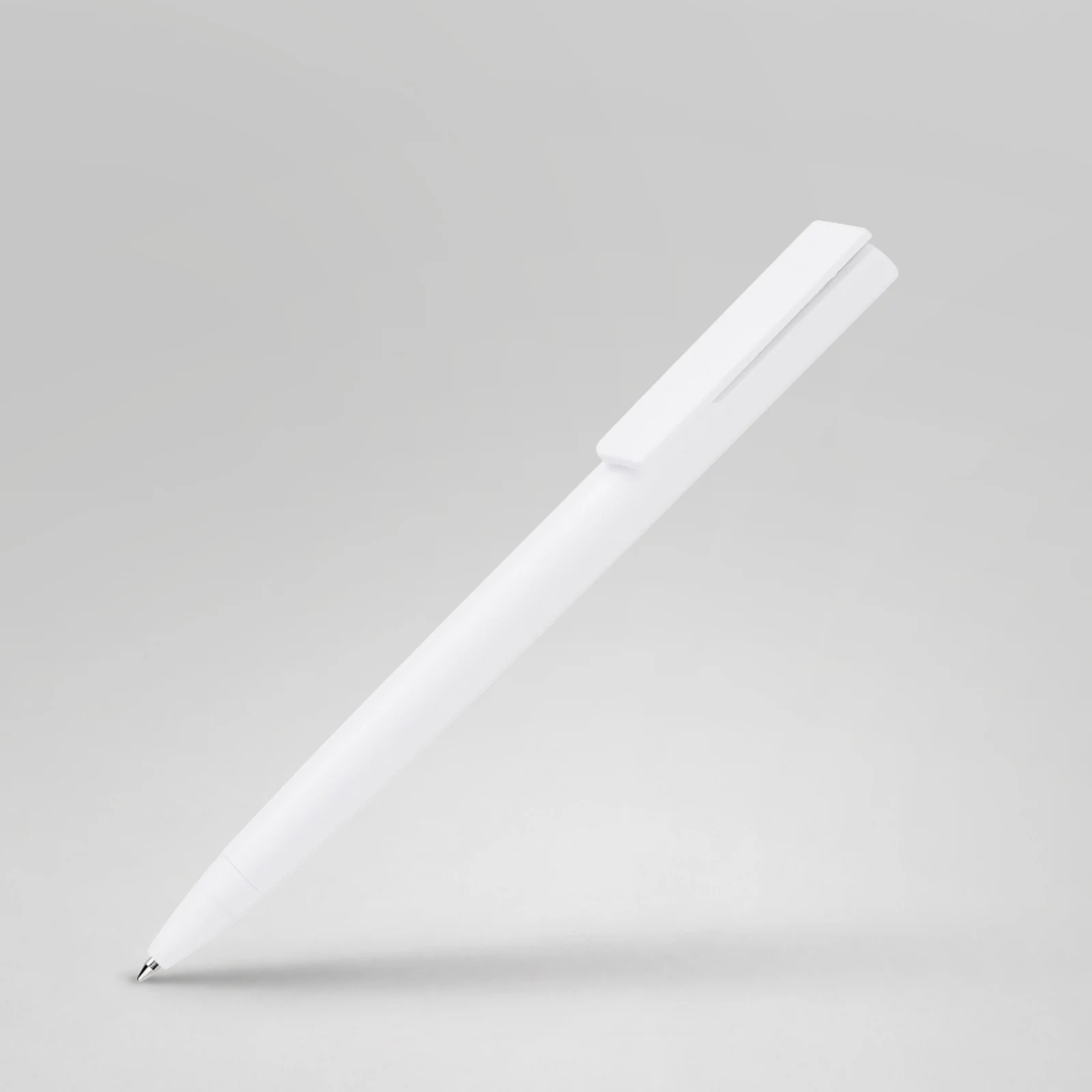 Ручка пластиковая шариковая "Taper Solid", матовый белый
