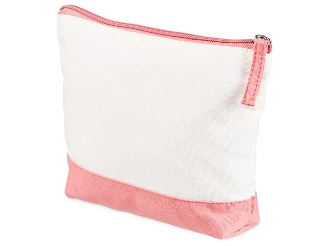 Косметичка хлопковая Cotton, белый/пыльно-розовый