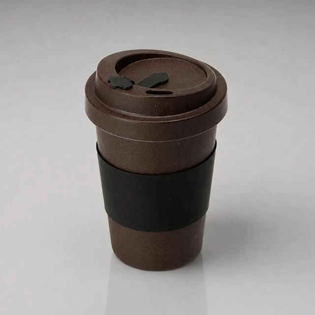 Стакан из кофе с силиконовой манжетой «Latte», коричневый (Р)