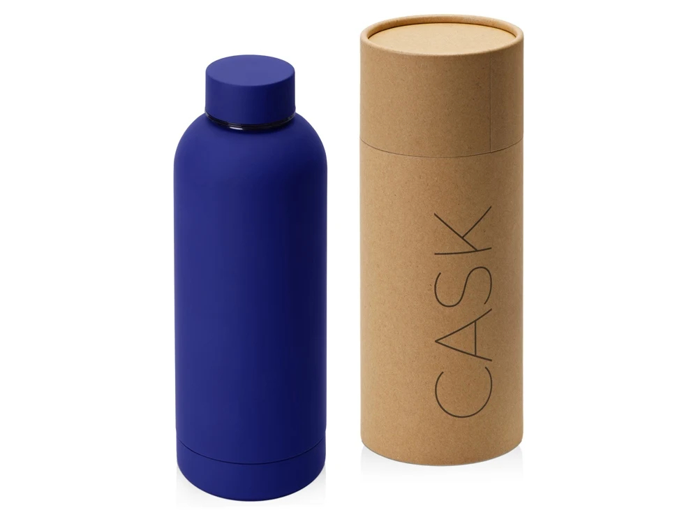 Вакуумная термобутылка с медной изоляцией «Cask», soft-touch, тубус, 500 мл