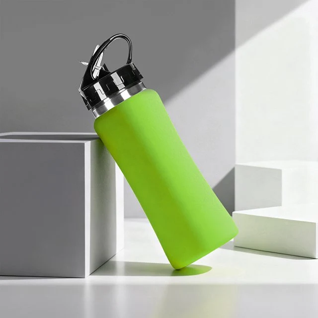 Бутылка для воды "Bottle C1", сталь, soft touch, 600 мл, зеленое яблоко