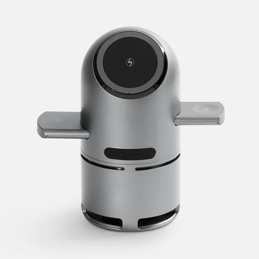 Bluetooth-колонка с беспроводной зарядкой Droid, серая