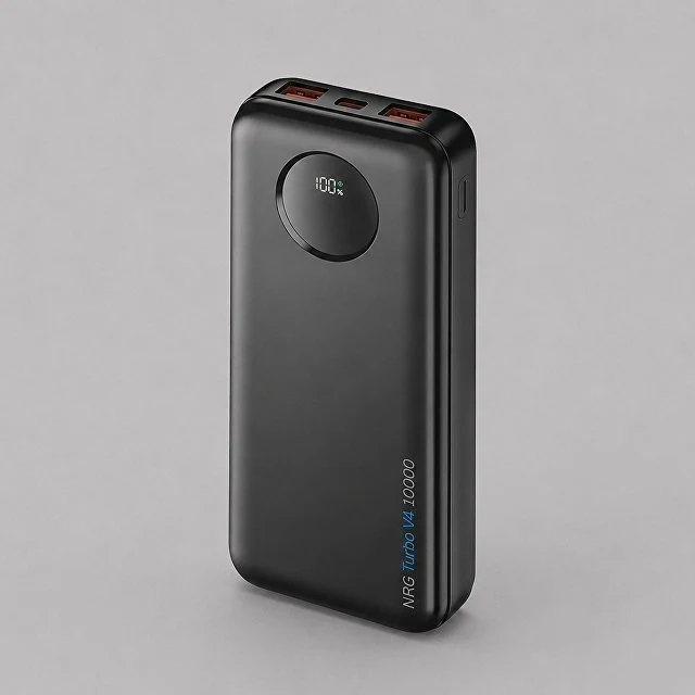 Внешний АКБ NRG Turbo V4 10000 мА-ч, дисплей, черный, Deppa