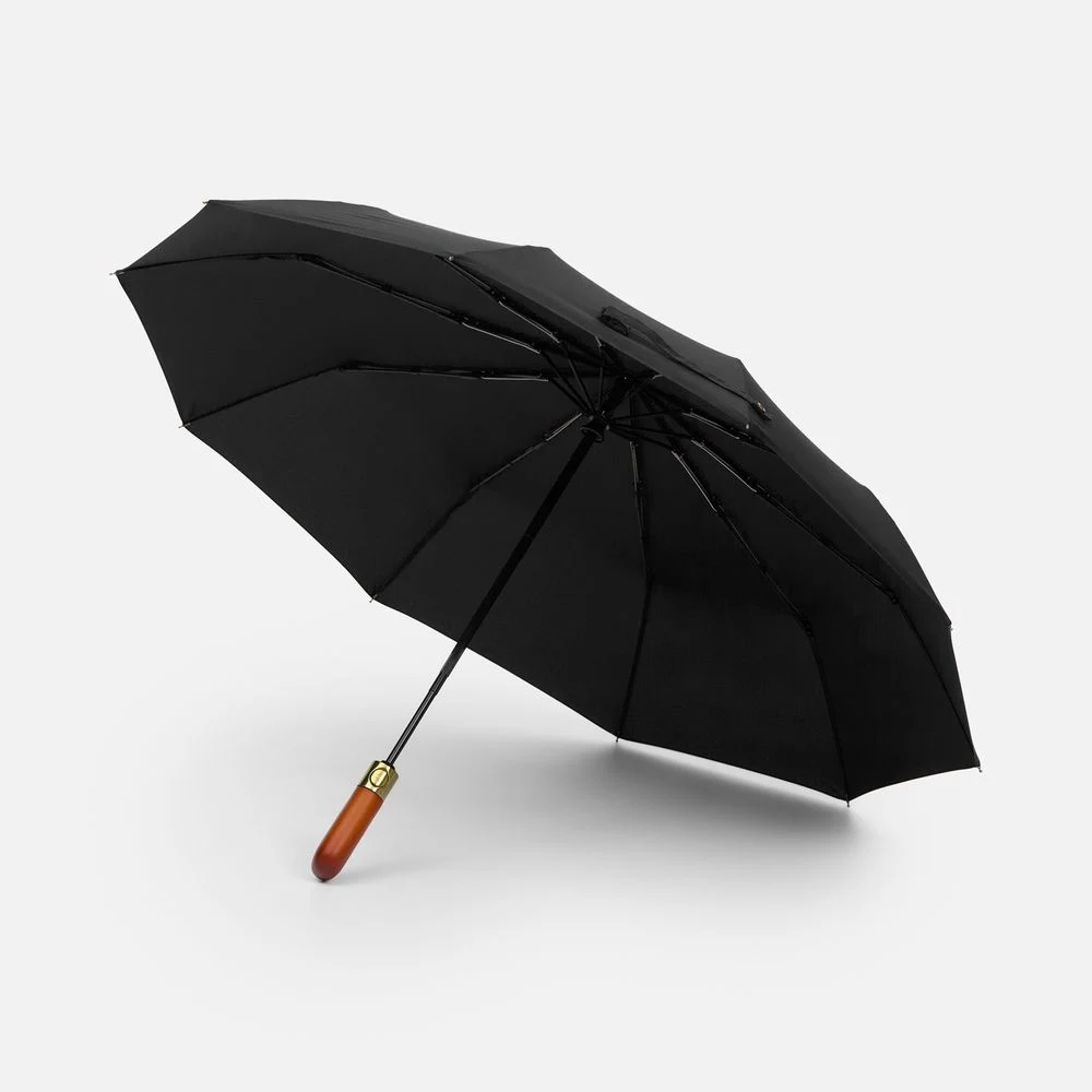 Зонт складной Cloudburst в подарочной упаковке, черный