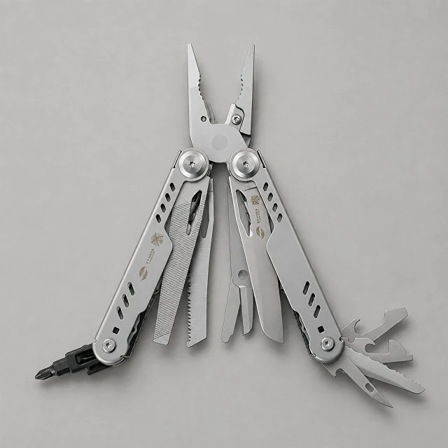 Мультитул Stinger, 110 х 27 мм, 23 функции, сталь, серебристый, в картонной коробке, в комплекте нейлоновый чехол