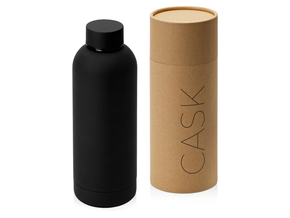 Вакуумная термобутылка с медной изоляцией «Cask», soft-touch, тубус, 500 мл