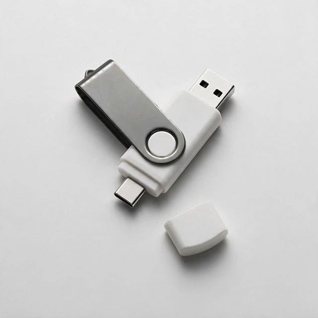 USB3.0/USB Type-C флешка на 32 Гб «Квебек C», белый