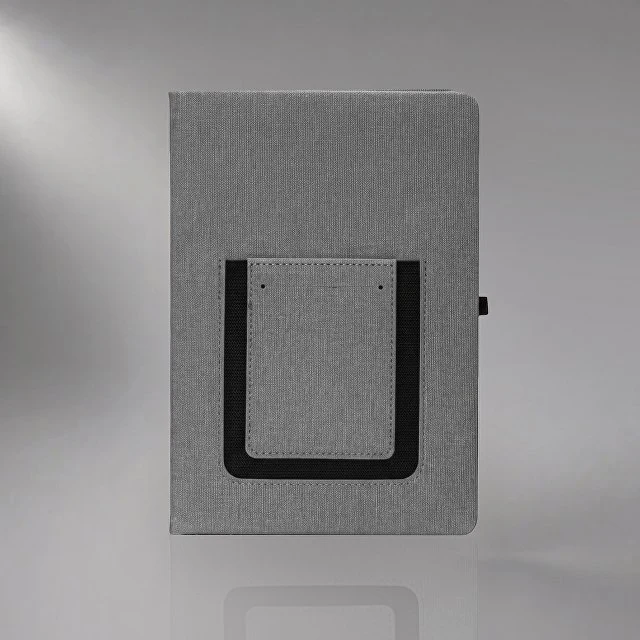 Блокнот "Pocket" 140*205 мм с карманом для телефона, серый