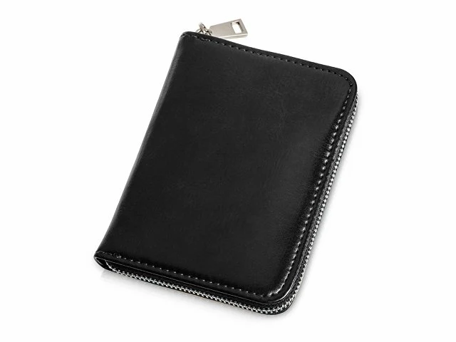 Картхолдер на молнии для 8 пластиковых карт с RFID защитой "Fabrizio", черный
