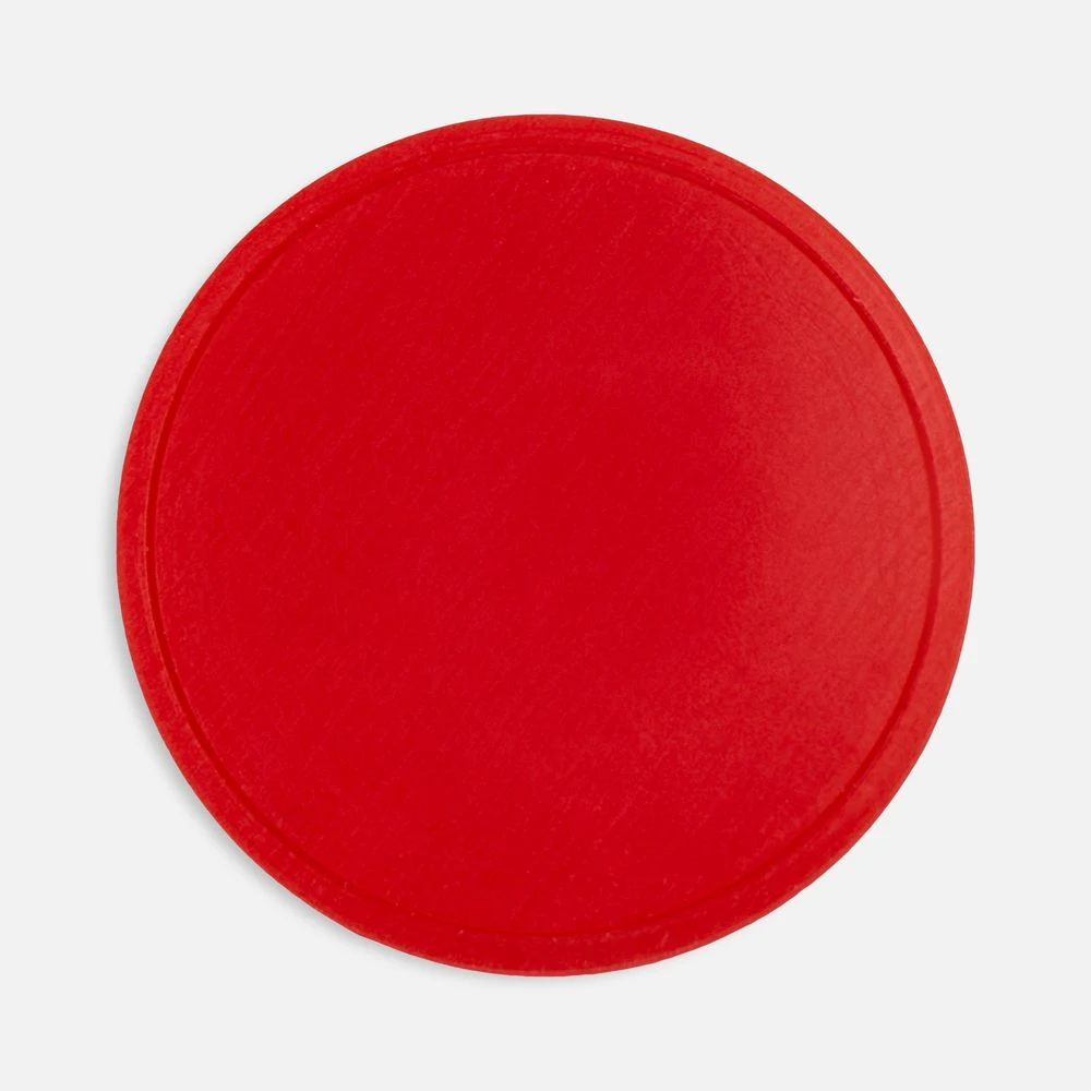 Лейбл из ПВХ Dzeta Round, L, красный