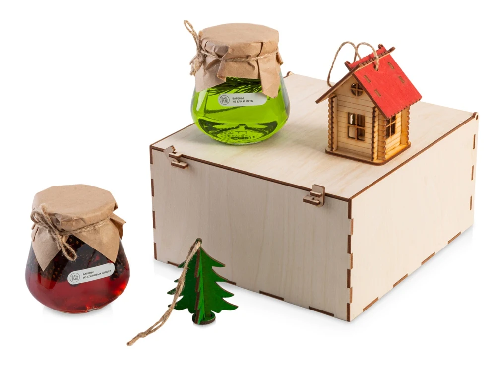 Подарочный набор «Decoration Deluxe» 2.0 с двумя видами варенья, натуральный