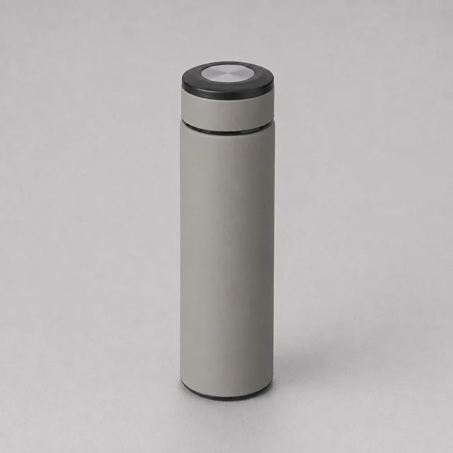 Вакуумный термос "Vacuum Flask C1", soft touch, 420мл, серый