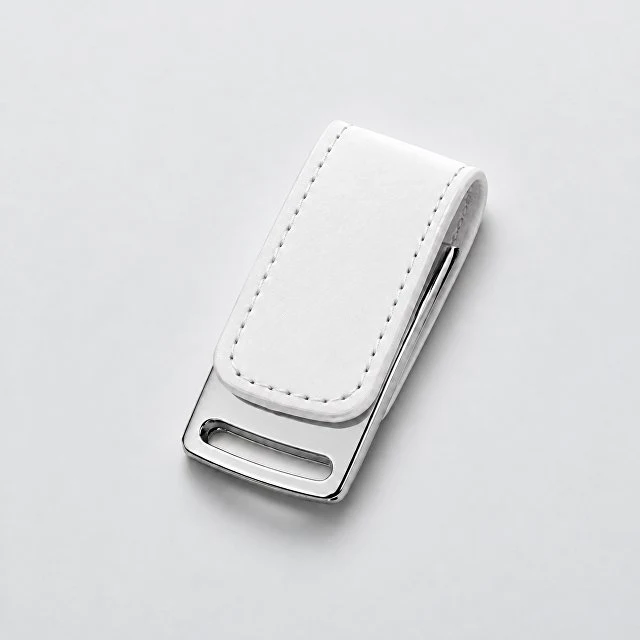 Флеш-карта USB 2.0 16 Gb с магнитным замком "Vigo", белый/серебристый