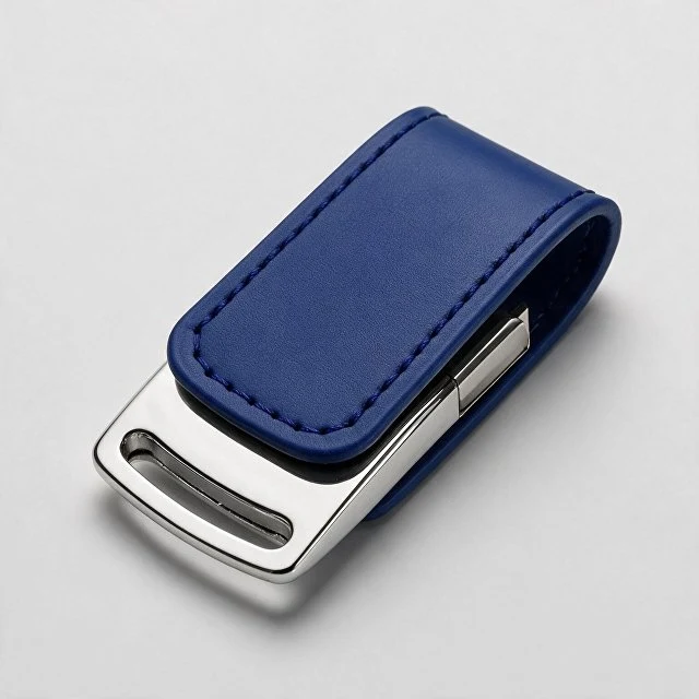 Флеш-карта USB 2.0 16 Gb с магнитным замком "Vigo", синий/серебристый