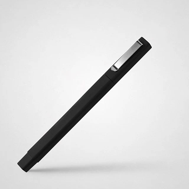 Ручка шариковая пластиковая "Quadro Soft", квадратный корпус с покрытием софт-тач, черный