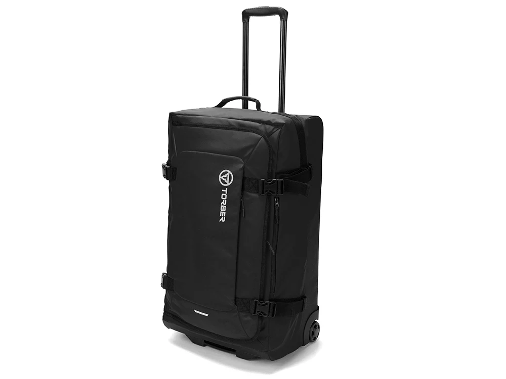 Сумка на колесах TORBER РИТМ, чёрный, полиэстер 900D с PU покрытием, 70 х 41 х 28,5 см, 81 л