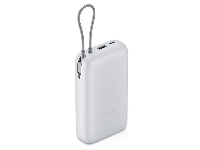 Внешний аккумулятор с встроенным кабелем Xiaomi Power Bank 20000mAh (Integrated Cable) GL Light Gray