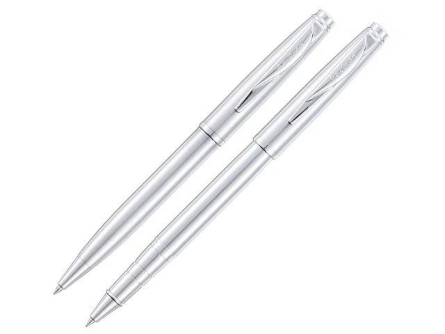 Набор Pierre Cardin коллекция «ПАРА (PEN&PEN)» : ручка шариковая + роллер. Корпус - латунь и стальное покрытие. Отделка и детали дизайна - сталь, хром. Цвет - стальной. Упаковка Е.