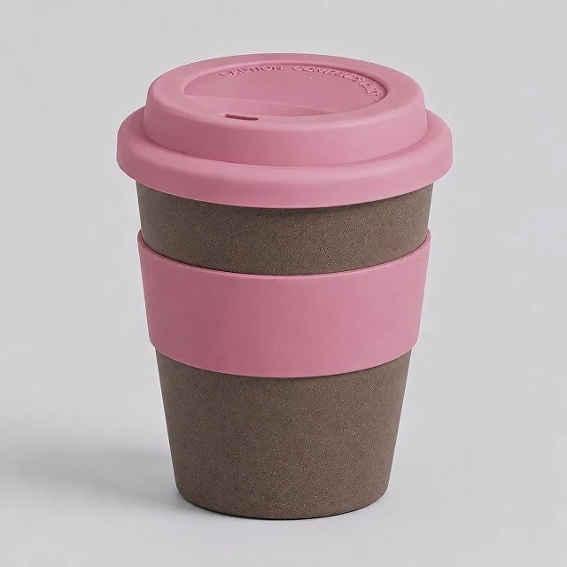 Стакан с силиконовой крышкой "Cafe", dust pink
