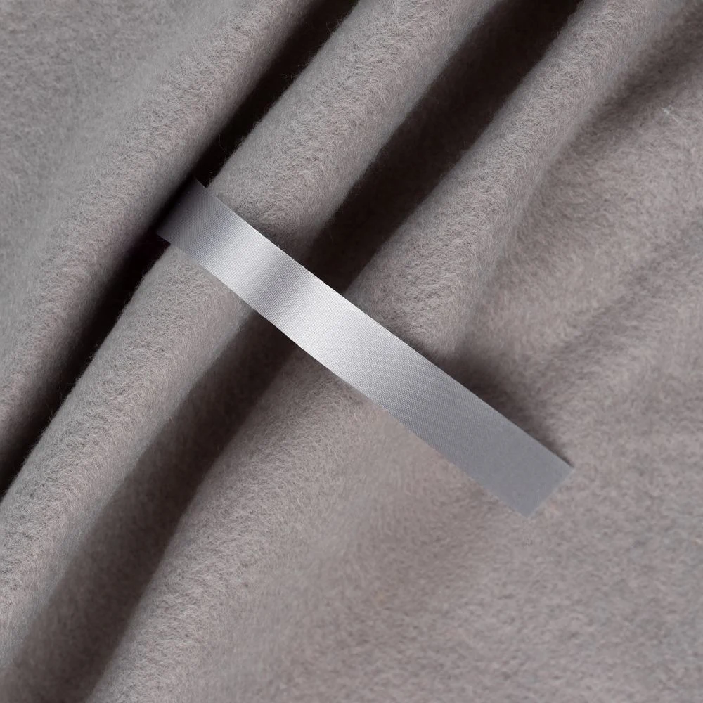 Лента сатиновая Satin 10 S, серая, 20 см