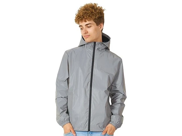 Ветровка светоотражающая 2XL, серебристый, серый светоотражающий