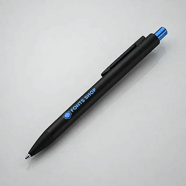 Ручка металлическая шариковая «Blaze» с цветным зеркальным слоем, черный/синий