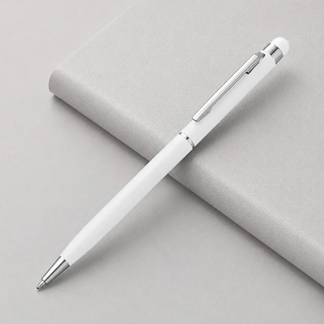 Ручка-стилус шариковая "Jucy Soft" с покрытием soft touch, белый