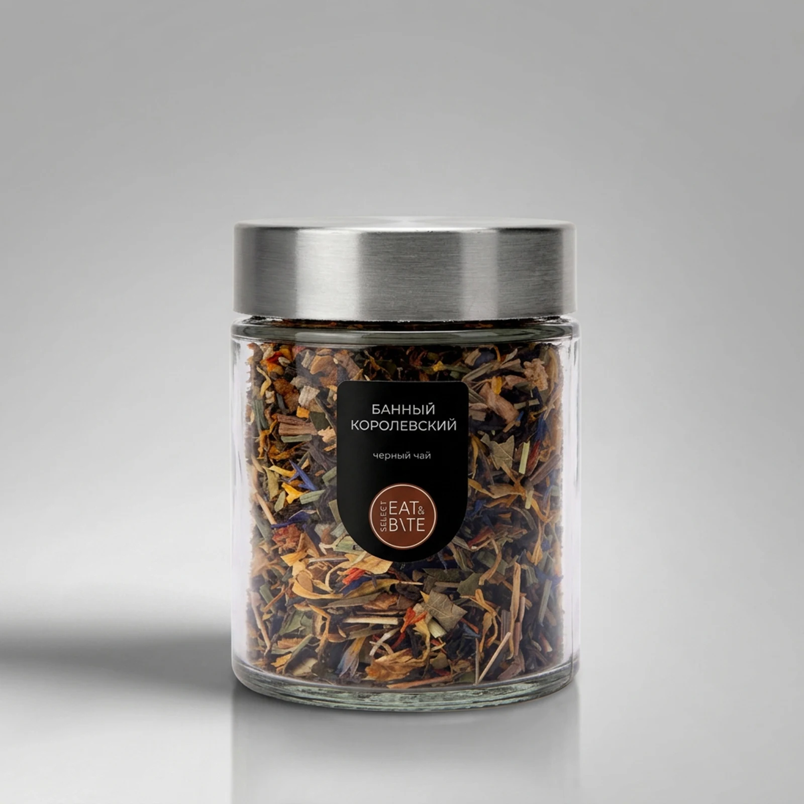 Чай черный, серия "Essence",  банный королевский, стеклянная банка