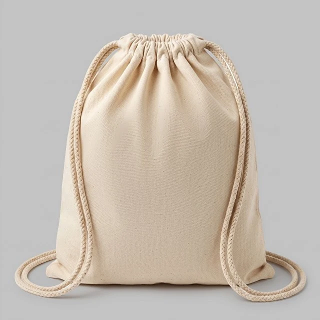Рюкзак со шнурком Tenes из хлопка плотностью 140 г/м2, natural