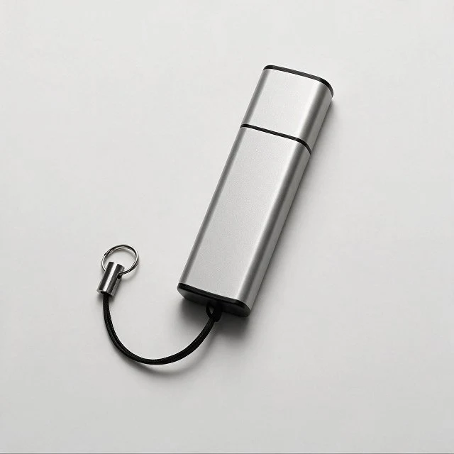 Флеш-карта USB 2.0 16 Gb металлическая с колпачком "Borgir", стальной
