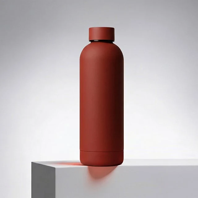 Вакуумная термобутылка "Cask" Waterline, soft touch, 500 мл, красный (P)