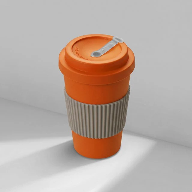 Термокружка "Muffin" из натуральных волокон, оранжевый
