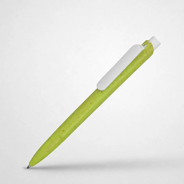 Ручка шариковая "ECO W", зеленое яблоко
