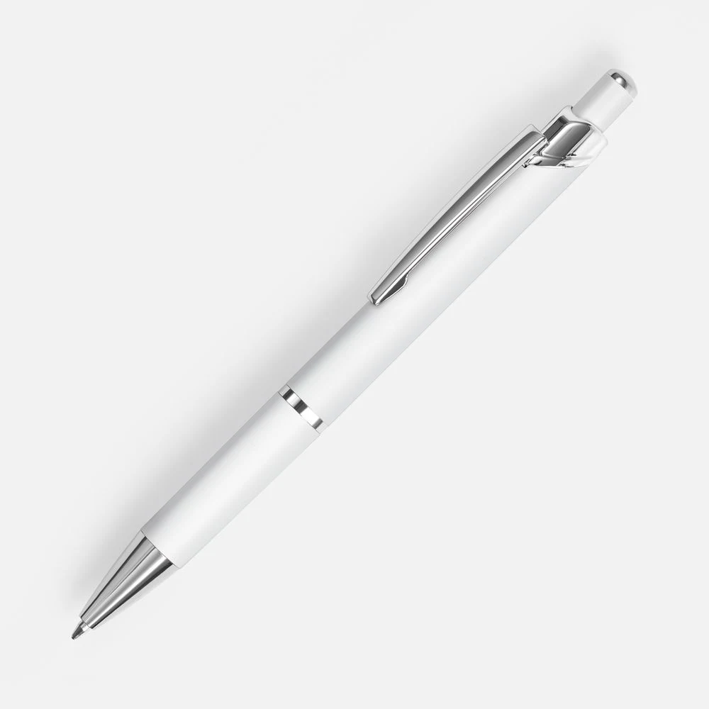 Ручка шариковая Chromos Soft Touch, белая