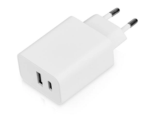 Сетевое зарядное устройство c выходами USB-A и USB-C «Recharger», 10 Вт, белый