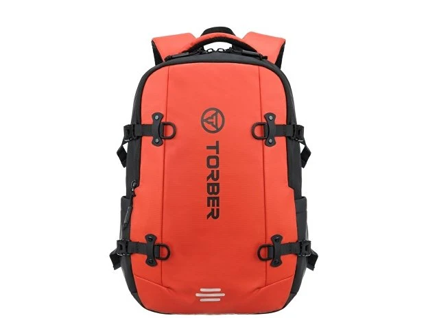 Рюкзак спортивный TORBER ЭКСТРИМ 18", оранжевый/чёрный, 31 х 12 х 46 см, 17л