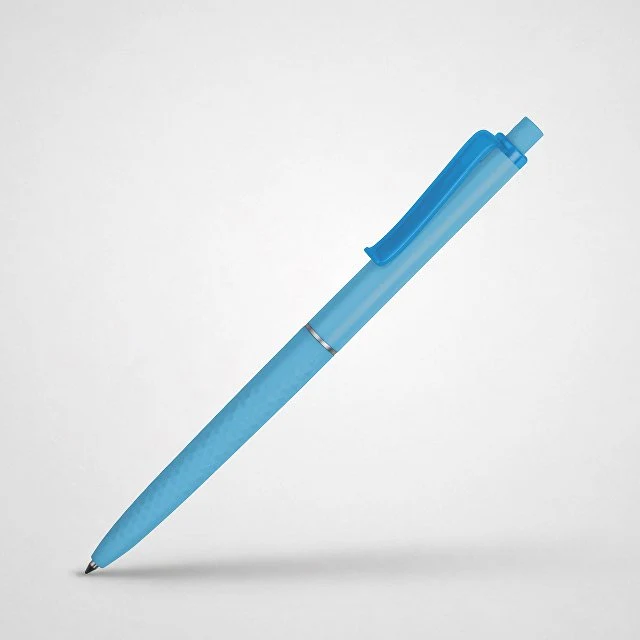 Ручка пластиковая soft-touch шариковая «Plane», голубой